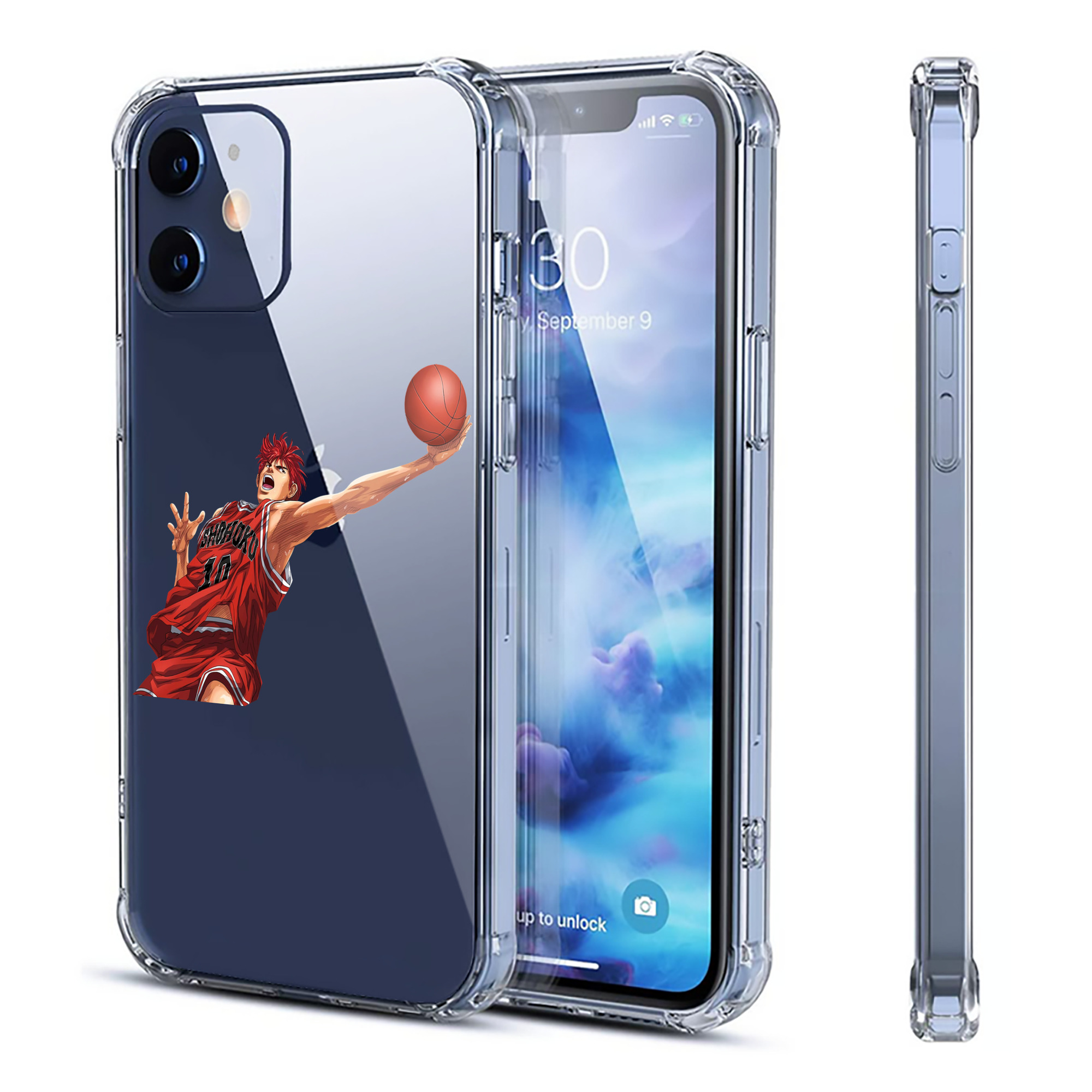 （画像用） SLAM DUNK／スラムダンク 【iPhone 12シリーズ対応】透明スマホケース（クリアソフトケース）